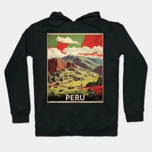 Sacsayhuaman Peru Tourism Vintage Poster Hoodie